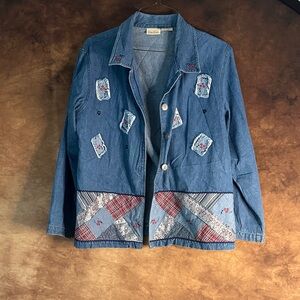 Bobbie Brooks Denim Jacket with Patchwork